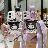 Sanrio Kuromi 3D Cartoon Phone Cases For iPhone 14 13 12 11 Pro Max Mini XR XS MAX 8 X 7 Anti-drop Soft Silicone Cover Y2k Girls