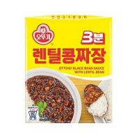 ottogi jjajang black bean sauce with lentil bean 200g ผัดจาจังมยอน จาจังเมียนและถั่วเลนทิล สำเร็จรูป 오뚜기 3분 렌틸콩 짜장