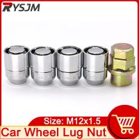 HD 4pcs Wheel Lock Nut Anti Theft High Quality Wheel Nut Car Parts Locking Nut Car Auto Wheel Lock Lug Nuts With Sleeve M12x1.5 Nails  Screws Fastener