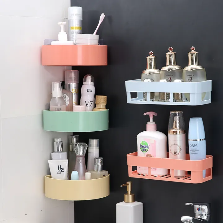 storage-rack-hollow-shelf-trochal-disc-wall-traceless-storage-rack-wall-mounted-storage-rack-bathroom-glass-shelf