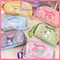 1ชิ้นกล่องดินสอ SANRIO กระเป๋าปากกามือถือสไตล์เกาหลี,กระเป๋าใส่ปากกาสองชั้นความจุมากเคส Pencilcase Kuromi Cinnamoroll My Melody Pompurin กล่องดินสอกระเป๋าปากกาการ์ตูนกล่องเครื่องเขียนกล่องใส่ปากกาสำหรับนักเรียนม.ปลายจูเนียร์