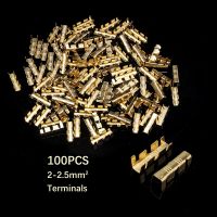 100Pcs DJ453C U-shaped Terminal Tab Cold Inserts Connectors Cold Terminal 2-2.5mm2 Wire Connector