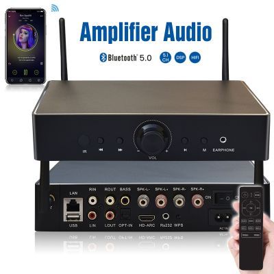 60Wx2 ESS9023 WiFi and Bluetooth HiFi Stereo Class D Digital Airplay Audio Amplifier Multi Room with Spotify Equalizer Free App