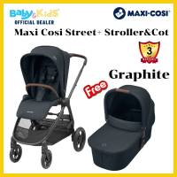 ?New แรกเกิด เข็น2ทิศทาง พับเก็บอัตโนมัติ?Maxi Cosi +Carry Cot รถเข็นเด็ก จับคู่พร้อม Carry Cot  ปรับการเข็นได้ 2 ทิศทาง รถเข็นเด็กแรกเกิด-4ปี