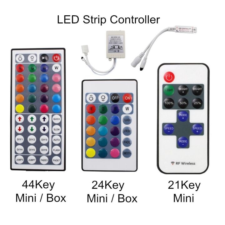 yingke-dc12v-ควบคุมไฟ-led-ขนาดเล็ก-rgb-พร้อม24key-ir-44key-รีโมทคอนโทรลสำหรับโมดูลไฟ-led-แถบไฟ-led-rgb