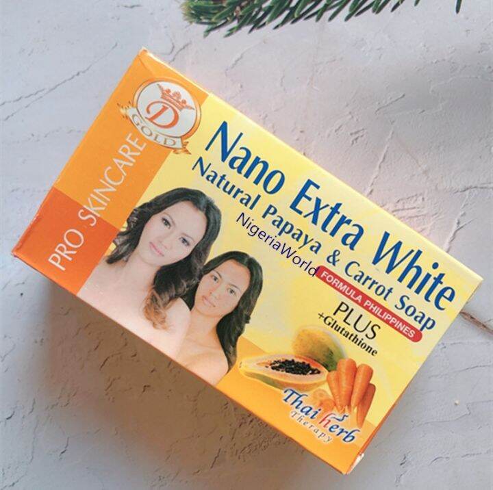 Nano Extra White Natural Papaya Carrot Soap Lazada.co.th