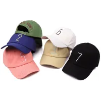 Number 2 3 5 6 7 9 Embroidered Baseball Cap for Men Women Couple Hat Student