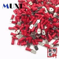 100PCS/Pack FDD2-250 Female Insulated Electrical Crimp Terminal Cable Wiring Wire Connector FDD2.5-250