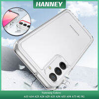 Hanney สำหรับ Samsung Galaxy A13 A14 A23 A24 A25 A33 A34 A53 A54 A73 4G 5G เปลือกหอยอะคริลิคป้องกันการสั่นสะเทือนหลายเปลือกหอยฝาครอบด้านหลังรูปขนมโปร่งใส XSC-01