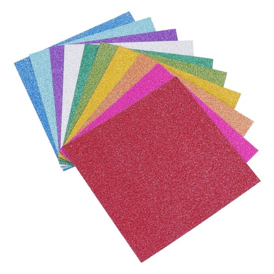 10 Pcs A4 Glitter Foam Papers Cardstock Sponge Foam EVA Paper