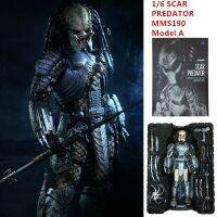 Alien Vs. ของเล่น Action Figure Predator MMS190นักล่าแผลเป็นตุ๊กตาโมเดล AVP ขนาด1/6เคลื่อนย้ายได้ M18ทาสีล่วงหน้า32ซม.