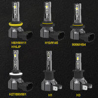 BMTxms 2x Canbus H11 H8 LED หมอกหลอดไฟ H10 H16 880 881 LED CSP DRL H3 H1 9006รถขับรถโคมไฟสีขาวสีเหลือง E2 12000LM