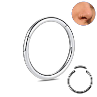 วงแหวนเหล็กผ่าตัดขัดเงาสูง 16 ก. (1.2 มม.), 6-12 มม - High polished surgical steel segment ring, 16g (1.2mm), 6-12mm