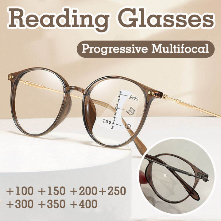 3 in1 Progressive Multifocal Reading Glasses Men Women Near Far