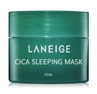 Laneige cica sleeping mask 10 ml. ขนาดทดลอง กระปุกพกพา ลาเนจ สีเขียว ซิก้า สลีปปิ้ง มาค