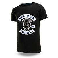 2022 Sons Of Anarchy Solid Color T Shirt Mens Soa Cotton Breathable Samcro Style Tee