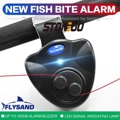 【YF】▫▼  FLYSAND Fishing Bite Alarm Buzzer on Rod with Loud Siren Night Indicator With Battery