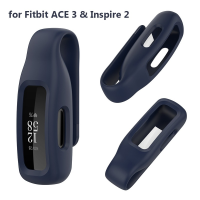 Blue Full Case for Fitbit Inspire 2 Clip Holder Replacement for Fitbit ACE 3 Soft Silicone Strap Accessories Clip Cases