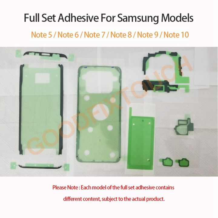 【☄New Arrival☄】 anlei3 ทั้งชุดสำหรับ Samsung Galaxy Note 5 6 7 8 9 10 Plus Lite N9 N10 N8หน้าจอ Lcd กาวด้านหน้ากาวสติ๊กเกอร์เทปฝาหลัง