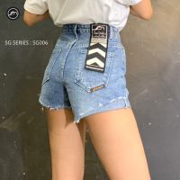 SG006 กางเกงยีนส์ขาสั้นผู้หญิง Lady Shorts Jeans (Gasoline &amp; Garage) ปั๊มน้ำมันแก๊สโซลีน (SG)