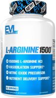 Evlution Nutrition L-Arginine 1500 mg, (50 Servings) Ultra-Pure Nitric Oxide Supplement, Muscle Growth and Vascularity, Energy and Stamina, Powerful NO Booster, Essential Amino Acids larginine แอลอาร์จีนิน ปั้ม กล้ามเนื้อ