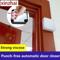 ✤¤▨ Automatic Door Closers Punch-free Retractable Door Closer Sliding Door Closer Anti-theft Cable Box Strong Viscose