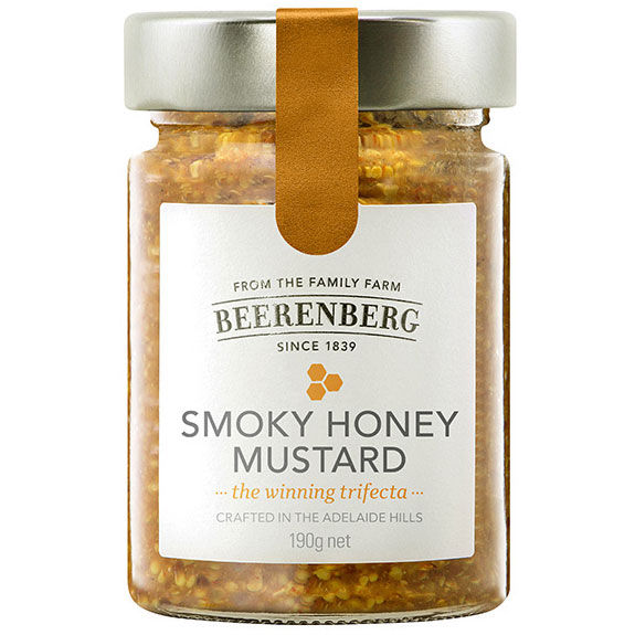 บีเรนเบิร์ก สโมคกี้ ฮันนี มัสตาร์ด (มัสตาร์ดปรุงรส) 155g Beerenberg Smoke Honey Mustard (9584)