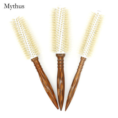 Mythus 3ขนาด Salon Hair Curls แปรงป้องกันไฟฟ้าสถิตย์ไม้ผมรอบแปรงสำหรับ Hairdressing ไนลอนและเส้นใยไม้ไผ่แปรงตัดผม ~