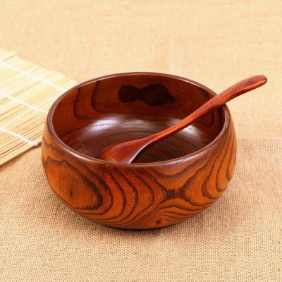 High Quality Camphor Wood Soup Bowl 16x8cm Fashion Natural Healthy Wooden Rice Bowl Food Fruit Dish