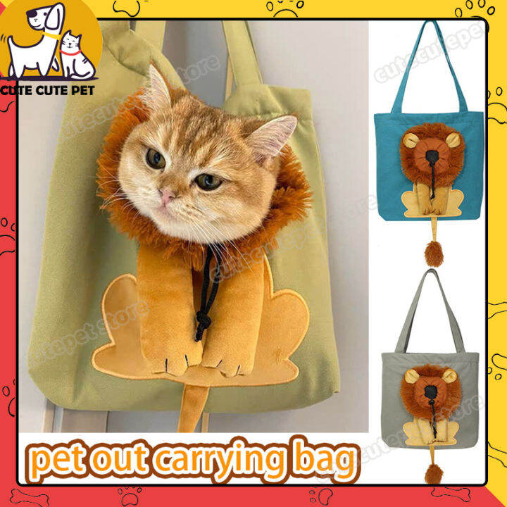 Pet Carrier Bag,cute Animal Shape Pet Canvas Shoulder Bag Cat