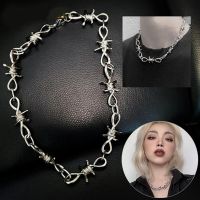 Small wire Brambles Iron Unisex Choker Necklace Women Hip-hop Gothic Punk Style Barbed Wire Little thorns Chain Choker Gifts NEW Fashion Chain Necklac