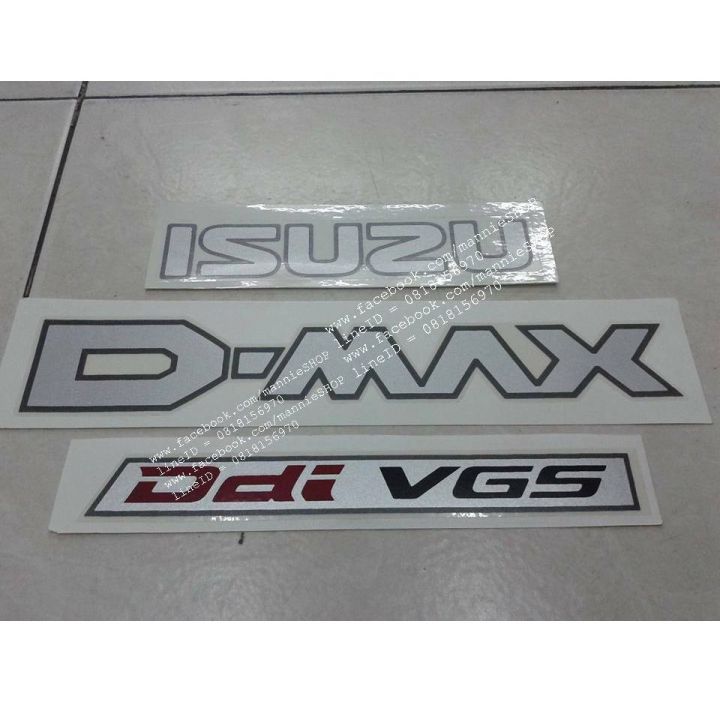 สติ๊กเกอร์แบบดั้งเดิม-คำว่า-isuzu-d-max-ddi-vgs-ติดท้ายรถ-isuzu-all-new-dmax-sticker-ติดรถ-แต่งรถ-อีซูซุ-สวย-งานดี-หายาก