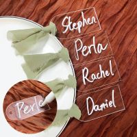 【YF】 10/20/50Pcs Wedding Card Frosted Name Tag Arch Blank Decoration Seating Cards Hanging Sign