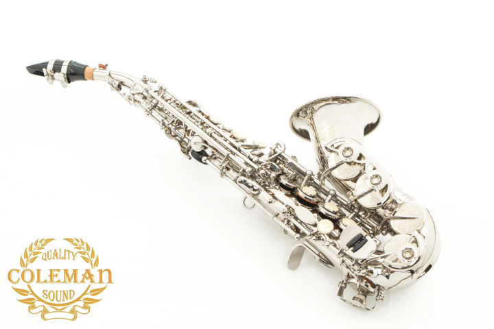 แซกโซโฟน-saxophone-curved-soprano-coleman-clc-553s-nickel-plated