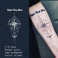 【YF】 Magic Circle Herbal Juice Tattoo Stickers Arm Waterproof Compass Astrolabe Latin Men Women Art Fake Tatuajes Temporales