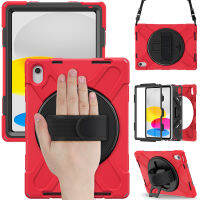 IFarcase Heavy Duty ทนทานซิลิโคนสำหรับ iPad 10th Generation ผู้ใหญ่เด็กกันกระแทกพร้อมที่ใส่ดินสอสายคล้องไหล่10.9นิ้ว2022