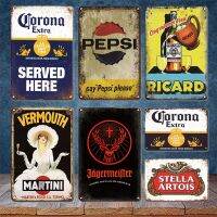 Classic Beer Metal Poster Tin Sign Vintage Kitchen Club Man Cave Bar Plate Wall Decorative Plaques Retro Home Living Room Decor