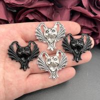 【CC】■✘  4pcs Gothic Large Screaming Bat Pendant Necklace Earring Making Jewelry Findings