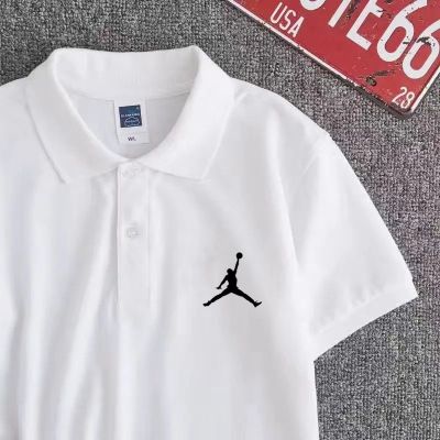【Ready】🌈 Tide brand shirt mens short-sleeved 2023 Hong Kong style loose summer new student simple all-match lapel T-shirt
