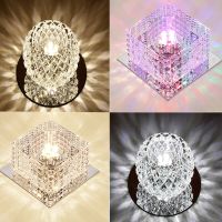 ZZOOI Modern Creative LED Crystal Ceiling Light Surface Mount LED Spotlight Ceiling Fixtures Foyer Corridor Lamp indoor KTV bar decor