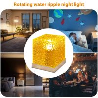 Aesthetic Atmosphere Light Remote Control Dynamic Flame Atmosphere Lamp Three Color Light Creative Projection Lamp Holiday Gifts Night Lights