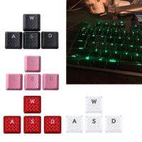 4ชิ้น DIY แป้นพิมพ์ปุ่มกดปุ่ม WASD Keycap แบบสัมผัส GL พร้อมพื้นผิวเคสกันลื่นสำหรับ Logitech G913 G915 G813การดร็อปชิป