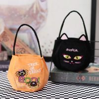 ฮาโลวีน ถังฟักทอง halloween accessories ฮาโลวีนเด็กๆ ค้างคาว ตะกร้าของขวัญ แมวดำ ฟักทอง กระเป๋ายกเค้า กระเป๋าถือฮาโลวีน กระเป๋าขนม กระเป๋าโท้ท