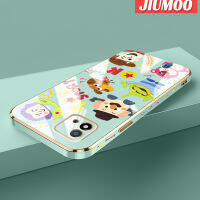 JIUMOO เคสสำหรับ Realme C20 C20A Narzo 50i C11 2021ลายการ์ตูนทอยสตอรี่ใหม่พื้นผิวขอบตารางกรอบชุบซิลิก้าเจลกันกระแทกเคสมือถือรวมทั้งหมดเลนส์กล้องถ่ายรูปฝาครอบป้องกัน