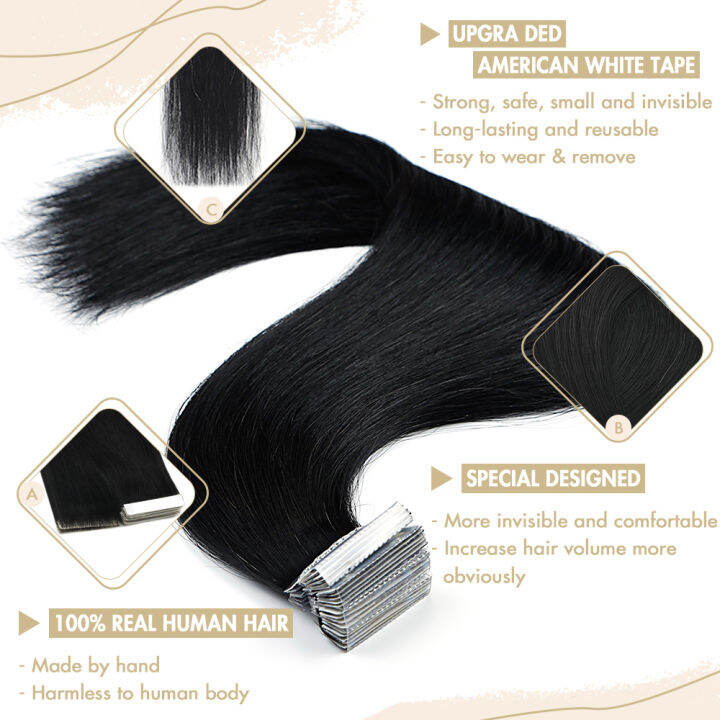 zuria-pu-skin-tape-in-human-hair-extensions-100pure-natural-straight-16-20-24-20pcspack-adhesive-invisible-tape-hand-tie-hair