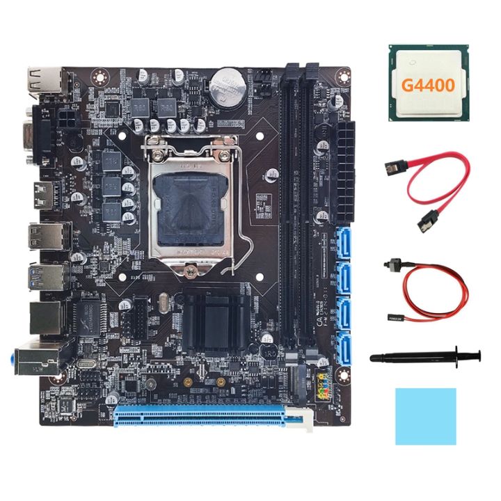 h110-desktop-motherboard-g4400-cpu-sata-cable-switch-cable-thermal-grease-thermal-pad-lga1151-ddr4-for-intel-6-7-8th-cpu