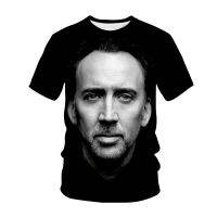 Actor Nicolas Cage Brand New T-shirt Street Fashion Mens T-shirt Harajuku Cartoon Children T-shirt Clothing Tops