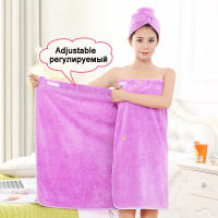 Bathroom Sets Wearable Quick Dry Miraculous Bath Towel Microfiber Soft Spa Large Bathrobes Absorbent Hair Cap Bowknot Towels