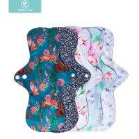 【cw】 Happy Flute Prints 5 Pcs/Set Washable Sanitary Absorbent Reusable Menstrual ！