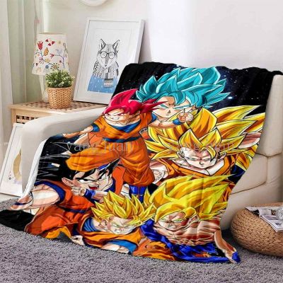 Dragon Ball Super Saiyan Anime Character Blanket Sofa Office Nap Air Conditioning Soft Keep Warm Customizable C2